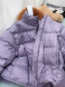 鷺青一原創(chuàng  )【無(wú)虞】三星90白鴨絨羽絨服女冬復古立領(lǐng)輕薄保暖外套 紫色 M 拍照穿 曬單實(shí)拍圖