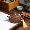 景盞景德鎮工藝宜興手工紫砂壺原礦龍骨金砂柴燒壺觀(guān)山半月功夫茶壺 觀(guān)山柴燒半月 330ML 曬單實(shí)拍圖