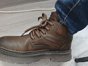 奧康（Aokang）馬丁靴秋冬戶(hù)外工裝男士增高耐磨靴子 煙灰咖    40    曬單實(shí)拍圖