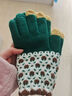 津炳勝手套女冬天可愛(ài)復古加絨保暖針織可觸屏騎車(chē)學(xué)生五指騎行毛線(xiàn)秋冬 多巴胺騎行手套【太陽(yáng)花綠色】 均碼 1雙【拉絨內里丨靈敏觸控丨升級加厚】 曬單實(shí)拍圖