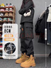 頂峰保羅（Dingfengbaoluo）美式工裝潮牌休閑褲子男秋冬季加絨加厚保暖舒適Y10021黑色L 曬單實(shí)拍圖