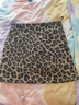 浪莎辣妹豹紋包臀短裙女秋冬新款高腰顯瘦休閑a字百搭加厚毛呢半身裙 咖色 【帶內襯】 M (適合95-110斤） 曬單實(shí)拍圖