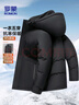 羅蒙（ROMON）鵝絨羽絨服男爸爸裝厚款保暖秋冬商務(wù)休閑可脫內膽高端休閑羽絨服 曬單實(shí)拍圖