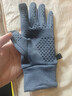 探路者（TOREAD）徒步手套秋冬男女通用騎行防風(fēng)加絨保暖可觸屏TELLCM90743藍巖黑L 曬單實(shí)拍圖