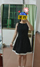 UR2025秋季新款女休閑甜酷綁帶撞色收腰無(wú)袖連衣裙UYY750129 黑色 S 曬單實(shí)拍圖
