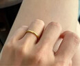 金包銀黃金戒指5G硬金素圈戒指光面磨砂簡(jiǎn)約男女情侶款對戒送女友 光面素圈戒指   送證書(shū)+禮盒 10號 曬單實(shí)拍圖