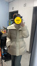艾萊依宋佳同款羽絨服女2025秋冬氣質(zhì)短款90鵝絨收腰保暖外套 乳灰米M 曬單實(shí)拍圖