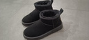 回力官方雪地靴冬季女鞋保暖面包鞋東北加絨短靴雪地棉鞋子女 黑色36 曬單實(shí)拍圖