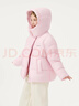 坦博爾兒童羽絨服女童短款可脫卸帽運動(dòng)面包服TC5530311Z 水粉色 160 曬單實(shí)拍圖