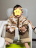 G.duck小黃鴨周歲衣服男童漢服秋冬套裝國風(fēng)唐裝寶寶外出服加絨夾棉兩件 咖色 90 尺碼1~2歲【 80-90cm】cm 曬單實(shí)拍圖