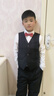 衣諾坊兒童西服套裝演出服黑色西裝男童主持人禮服 黑色套裝  150碼 曬單實(shí)拍圖