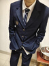 幻司日系dk西裝制服三件套成年禮男生衣服jk套裝常春藤學(xué)院風(fēng)西服男裝 藏青色西服三件套【下單送領(lǐng)帶】 XL 適合135-150斤 曬單實(shí)拍圖