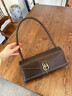 皮爾卡丹（pierre cardin）女包真皮單肩包輕奢小眾洋氣法棍包生日禮物實(shí)用高級感頭層牛皮 咖啡色【植鞣皮】 曬單實(shí)拍圖
