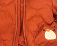 巴拉巴拉兒童羽絨服女童男童2025年冬季寶寶輕薄保暖外套上衣萌趣男寶女寶 紅色小熊仔61003-白鴨絨 90 (充絨量28g) 曬單實(shí)拍圖