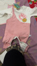 多嘻?？▼雰捍貉b連體衣新生兒衣服男女童四季長(cháng)袖哈衣 粉笑臉hi 73  曬單實(shí)拍圖