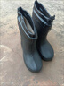 COSMICKISS雪地靴男士防水防滑騎手冬季鞋子釣魚(yú)長(cháng)筒靴高幫廚房棉鞋防風(fēng)雨鞋 黑色束帶款 42 曬單實(shí)拍圖