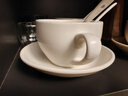 器物集高檔加厚陶瓷咖啡杯碟套裝專(zhuān)業(yè)拉花杯歐式拿鐵卡布奇諾杯子300ml 月光白300ml咖啡杯碟套裝 曬單實(shí)拍圖