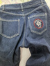 Teenie Weenie小熊直筒褲休閑白色褲子長(cháng)褲牛仔褲寬松復古時(shí)尚女裝 深藍色 S 曬單實(shí)拍圖