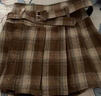 蕉京短裙秋冬季半身裙女百褶裙裙子格子新款毛呢冬裙a字半裙新款2026 復古格子毛呢卡其短裙 M  【建議95-105斤】 曬單實(shí)拍圖