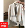【細膩?lái)樆苛㈩I(lǐng)長(cháng)袖衛衣外套女修身顯瘦雙拉鏈開(kāi)衫內搭上衣XXC 奶白色【德絨優(yōu)質(zhì)面料】 L 105-116斤 曬單實(shí)拍圖