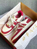 卡帕（Kappa）女鞋騏驥紅新年禮盒厚底板鞋女2026年新款休閑鞋女本命年紅鞋子女 新年紅/經(jīng)典白/金色 38 曬單實(shí)拍圖