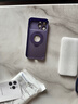 彩繪師 適用蘋(píng)果14/17promax手機殼磁吸無(wú)線(xiàn)充支架iPhone14Plus全包自帶鏡頭膜17Air防摔男女新款保護套 蘋(píng)果14ProMax【暗紫色】支架磁吸磨砂殼 曬單實(shí)拍圖