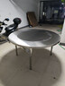 304加厚不銹鋼內置轉盤(pán)折疊桌大圓桌圓形帶轉盤(pán)家用酒席飯店餐桌 特厚1.5米內置1.0轉盤(pán) 曬單實(shí)拍圖