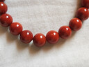 一抹紅原礦無(wú)優(yōu)化無(wú)膠無(wú)裂純手工珠柿子紅南紅瑪瑙手串帶涼山證書(shū) 8mm【無(wú)膠，帶原產(chǎn)地涼山證書(shū)】 曬單實(shí)拍圖