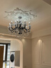 家飾達輕法式水晶吊燈中古風(fēng)客廳主燈復古宮廷風(fēng)蠟燭燈餐廳高檔大氣別墅 黑色水晶-雙層10+5直徑90CM 曬單實(shí)拍圖