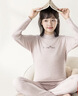 英博倫（YING BO LUN）冬季少女秋衣褲加厚棉毛衫保暖內衣套裝打底衫 81320色紡米 165 曬單實(shí)拍圖