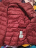 鴨鴨（YAYA）輕薄羽絨服女短款立領(lǐng)薄款秋冬保暖時(shí)尚休閑立領(lǐng)外套K 酒紅色 L 165 曬單實(shí)拍圖