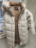 波司登（BOSIDENG）羽絨服鵝絨女長(cháng)款連帽新國標90絨商場(chǎng)同款寬松休閑外套 朔月米7288 XL 175/96A 體重約130-140斤 曬單實(shí)拍圖