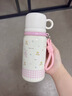 萊樞匯保溫杯316不銹鋼可愛(ài)新款女生高顏值雙飲學(xué)生兒童水杯便攜吸管杯 粉白 500ml 曬單實(shí)拍圖
