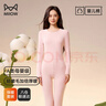 貓人（MiiOW）女士保暖內衣純棉秋衣褲圓領(lǐng)磨毛母嬰級一等品萊卡嬰兒棉套裝 曬單實(shí)拍圖