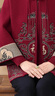 俞兆林中老年人春秋套裝女奶奶毛衣開(kāi)衫外套本命年過(guò)年新中式媽媽兩件套 加絨款酒紅色+褲子 XL XL[建議100-110斤] 曬單實(shí)拍圖