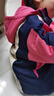 ASK JUNIOR女童棉服冬中長(cháng)夾棉加厚保暖兒童連帽風(fēng)衣外套棉衣 粉色 120  曬單實(shí)拍圖