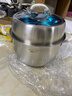 美廚（MAXCOOK）全316L不銹鋼蒸鍋防燙款 食品級蒸籠家用燉煮一體鍋湯鍋加厚復底 防燙硅膠款 2層 30cm 曬單實(shí)拍圖