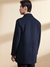 皮爾卡丹（pierre cardin）含羊絨大衣男款短款含羊毛呢子外套翻領(lǐng)中老年爸爸裝高端冬季商務(wù) 825深藏青（中長(cháng)款） 羊毛+羊絨 L (175) 【建議120-140斤】 曬單實(shí)拍圖