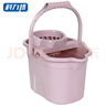 科力邦（Kelibang） 拖把桶 塑料拖把桶帶提手 免手洗甩干脫水拖布 懶人墩布清潔吸水地拖 粉色 KB1215 曬單實(shí)拍圖
