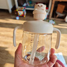 英氏（YEEHOO）兒童牛奶杯寶寶學(xué)飲杯帶刻度吸管水杯嬰幼兒專(zhuān)用喝水防摔杯子 曬單實(shí)拍圖