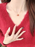 蔻詩(shī)哲 COASZE南紅瑪瑙項鏈女款小馬吊墜紅色毛衣鏈馬年本命年天然紅寶石鎖骨鏈 【天然南紅】項鏈 曬單實(shí)拍圖