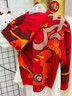 李寧童裝兒童毛衣男女童2026春季馬年新年款圓領(lǐng)編織衫保暖長(cháng)袖內搭 桔紅色/朱砂紅/深栗紅 140 曬單實(shí)拍圖