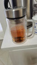 富光雙層玻璃杯支持團購定制泡茶杯辦公杯帶把 大容量男女水杯子580ML 曬單實(shí)拍圖