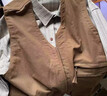 早秋新款日系風(fēng)格穿搭復古疊穿多口袋工裝馬甲無(wú)袖坎肩休閑外套男 咖色 2XL 曬單實(shí)拍圖