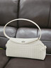 塔馳密司TOUCH MISS時(shí)尚上班通勤編織單肩斜挎包高級感法棍腋下包洋氣女包 白色 曬單實(shí)拍圖