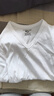 三槍男士單件秋衣純棉V領(lǐng)高彈薄款棉毛衫男士無(wú)側縫長(cháng)袖打底衫單件 特白 L (170) 推薦115-135斤 曬單實(shí)拍圖