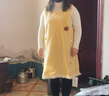 孕婦裝加厚毛呢秋冬裝新款時(shí)尚套裝愛(ài)心背心裙連衣裙針織打底衫 黃色毛呢裙 2XL 曬單實(shí)拍圖