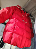 戴維貝拉（DAVE＆BELLA）兒童白鴨絨羽絨服女童加絨外套新年防水小童冬裝女寶寶外衣 棗紅【現貨】 120cm 【充絨量112g】 曬單實(shí)拍圖