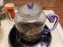 禾器蓮君壺玻璃煮茶壺家用高檔大號電陶爐專(zhuān)用燒水壺陳皮老白茶煮茶器 蓮君壺-淺紫-蒸煮雙內膽 1100ml 曬單實(shí)拍圖