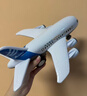 兒童玩具超大號31CM耐摔慣性飛機男孩仿真A380客機模型滑行玩具 31厘米A380飛機【配三只鐵皮車(chē)】 曬單實(shí)拍圖